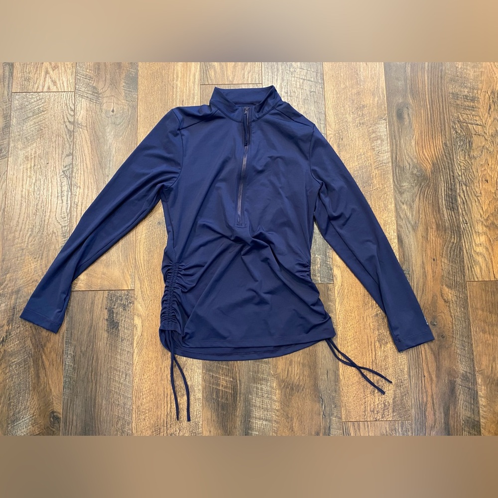 Carve Designs Navy Long-Sleeve Swim Coverup